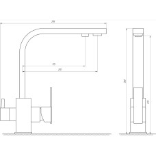 Змішувач для кухні під осмос Globus Lux LAZER GLLR-0111
