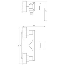 Змішувач для душу Globus Lux Niagara GLN-0105N