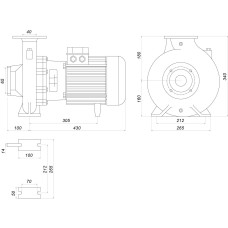 Насос моноблочний IR 40-200B 5,5 кВт SAER (48.8 м3/год, 40 м)