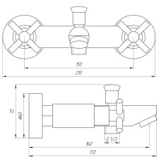 Змішувач для ванни Globus Lux DUKAT SD4-102