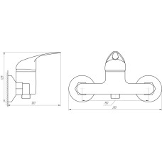 Змішувач для душу BRAVO BO-11-105 термостійкий ABS пластик