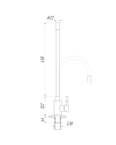 Змішувач для кухні Globus Lux ALPEN SBT1-203S-BG15