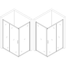 Душова кабіна BRAVO NISA N120TB.Mosaic БЕЗ піддона (1уп.)