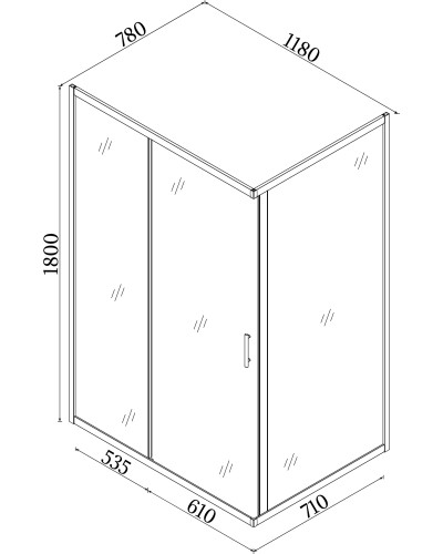 Душова кабіна BRAVO NISA N120TB.Mosaic БЕЗ піддона (1уп.)