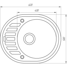 Гранітна мийка Mira ARNICA бежевий 620 х 500 мм