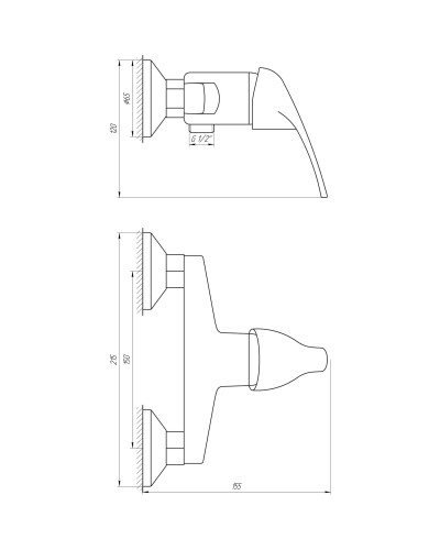 Змішувач для душу Globus Lux Solly GLSO-0105N