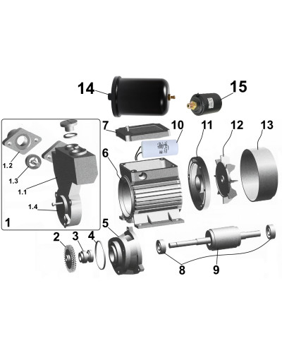 Насосна станція VOLKS pumpe WZ370 0,37кВт бак 2л