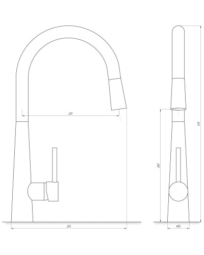 Змішувач для кухні Globus Lux LAZER GLLR-1033-StSTEEL