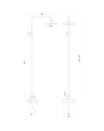 Душова система DOMINO TORINO KIT-VAN-DS0034