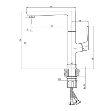 Змішувач для кухні TOPAZ LEXI TL 21401-H57-BB