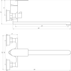 Змішувач для ванни Globus Lux Niagara GLN-0208