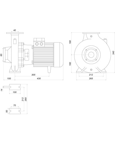 Насос моноблочний IR 40-200B 5,5 кВт SAER (48.8 м3/год, 40 м)