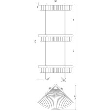 Поличка кутова TOPAZ 4115-3