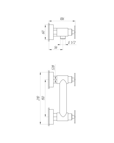 Змішувач для душу Globus Lux DUKAT-8 SD8-105