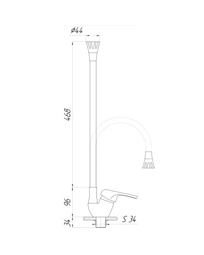 Змішувач для кухні Globus Lux Solly GLSO-0203SA-G03