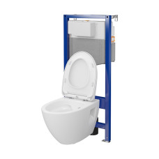 КОМПЛЕКТ С35 ІНСТ СИС-МА AQUA 50 QF MEХАН+ MODUO PLUS ОВАЛЬНИЙ CLEANON з сид дюр ліфт БЕЗ КНОПКИ