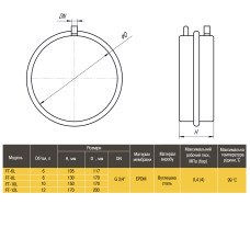 Бак Optima плоский для систем опалення 8л