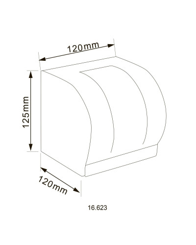 Тримач туалетного паперу HOTEC 16.623а з кришкою, (122*120*126mm) Stainless Steel