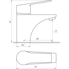 Змішувач для умивальника BRAVO ZENITH BS-42-101 латунь