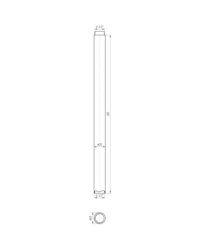 Трубка для подовження штанги Globus Lux ST300-TUBE