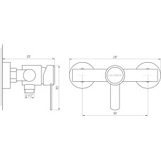 Змішувач для душу Globus Lux WIEN SBT2-105