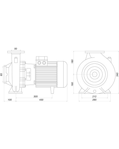 Насос моноблочний IR 50-160B 5,5 кВт SAER (75 м3/год, 32.5 м)