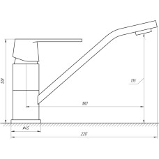 Змішувач для кухні Globus Lux Laguna GLA-0203Q-7-WHITE