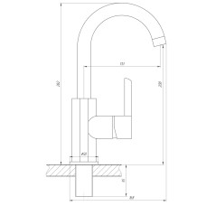 Змішувач для умивальника DOMINO PRESTIGE DPS-101S