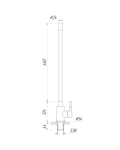 Змішувач для кухні Globus Lux ALPEN SBT1-203SB-BB