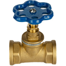 Кран ХВ вентильний прямий латунний 1″ВР х 1″ВР ливарний Б1122А VA
