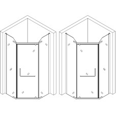 Душова кабіна BRAVO RABA N90FS БЕЗ піддона (1уп.)