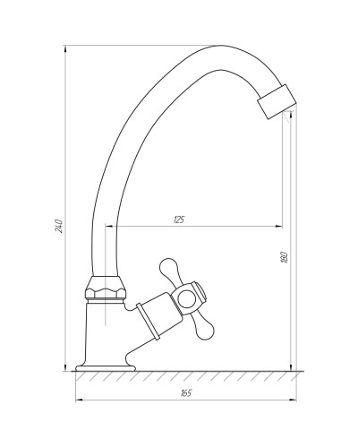 Монокран для мийки Globus Lux GLHI-1051-BR На Гайці Латунь