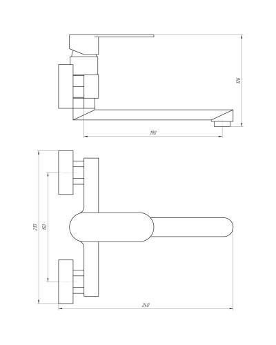 Змішувач для кухні TOPAZ BARTS TB 07218-H36