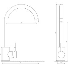 Змішувач для кухні Globus Lux ALPEN SUS-203S