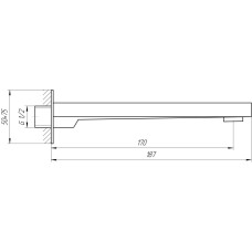 Вилив змішувача TOPAZ TP-1902