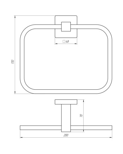 Тримач рушників Globus Lux SQ 9407 SUS304