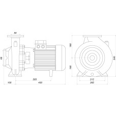 Насос моноблочний IR 50-160B 5,5 кВт SAER (75 м3/год, 32.5 м)