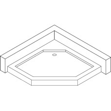 Душовий пятикутний піддон BRAVO WIEPRZ PL90F (1уп.)
