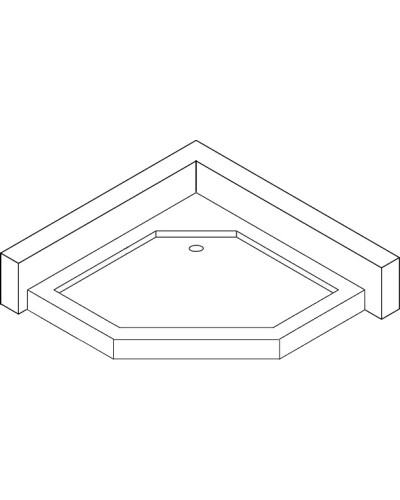 Душовий пятикутний піддон BRAVO WIEPRZ PL90F (1уп.)