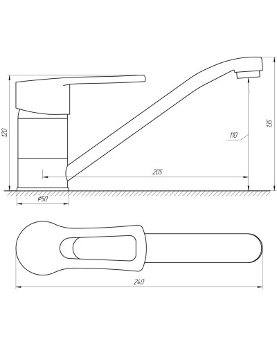 Змішувач для кухні DOMINO SIRIUS DSV-103