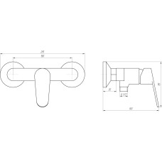 Змішувач для душа TOPAZ ZARA TZ 13705-H37