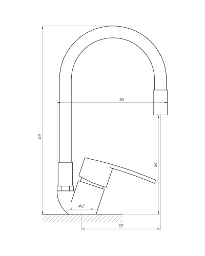 Змішувач для кухні DOMINO SIRIUS DSV-203SLR-GRAY