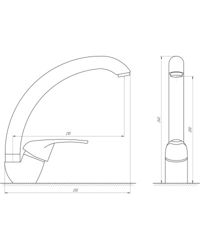 Змішувач для кухні Globus Lux Solly GLSO-0203S-10-BB