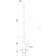 Змішувач для кухні DOMINO ELLIPSE DCC-203L-GRAY