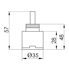 NCV-32-D35C-GDF-32-Картридж D35 короткий сірий