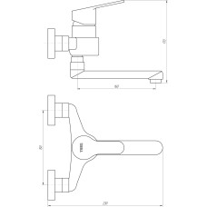 Змішувач для кухні TRES BM 139320
