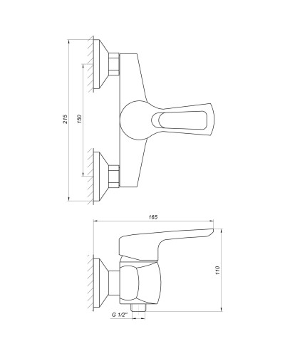 Змішувач для душу Globus Lux SEVA GLSV-0105