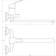 Змішувач для ванни Globus Lux Solly GLSO-208