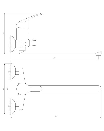 Змішувач для ванни Globus Lux Solly GLSO-208