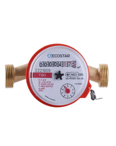 Лічильник гарячої води ECOSTAR DN15 1/2″ L110 E-C 2,5